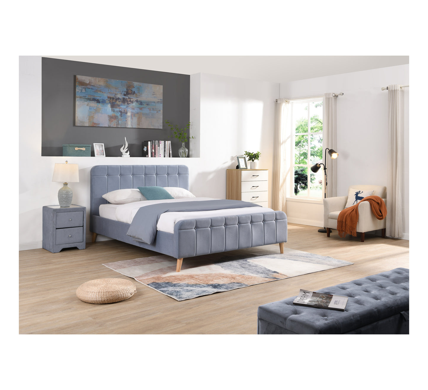 Simone Sky Blue Bed