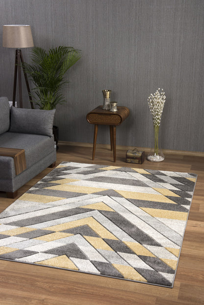 Grace Rug Grey-Mustard