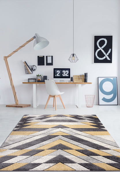 Grace Rug Grey-Mustard