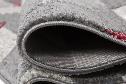 Noah Rug Grey-Red