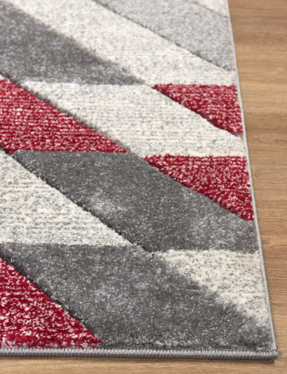 Noah Rug Grey-Red