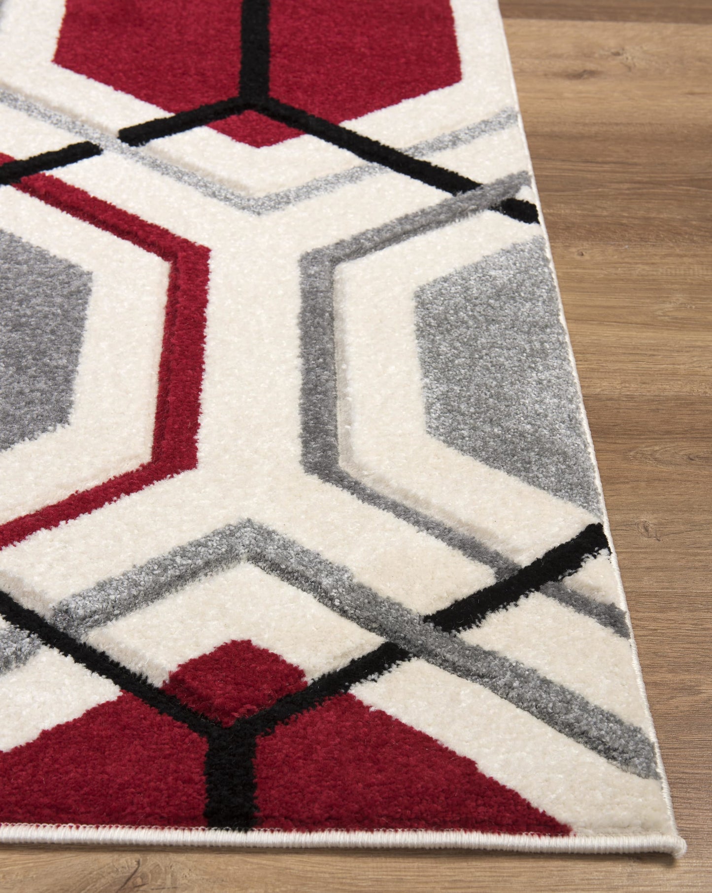 Mia Rug Cream-Red