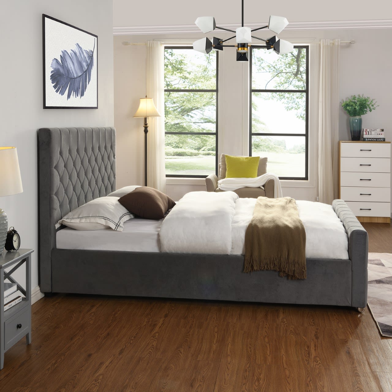 Daisy Grey Bed