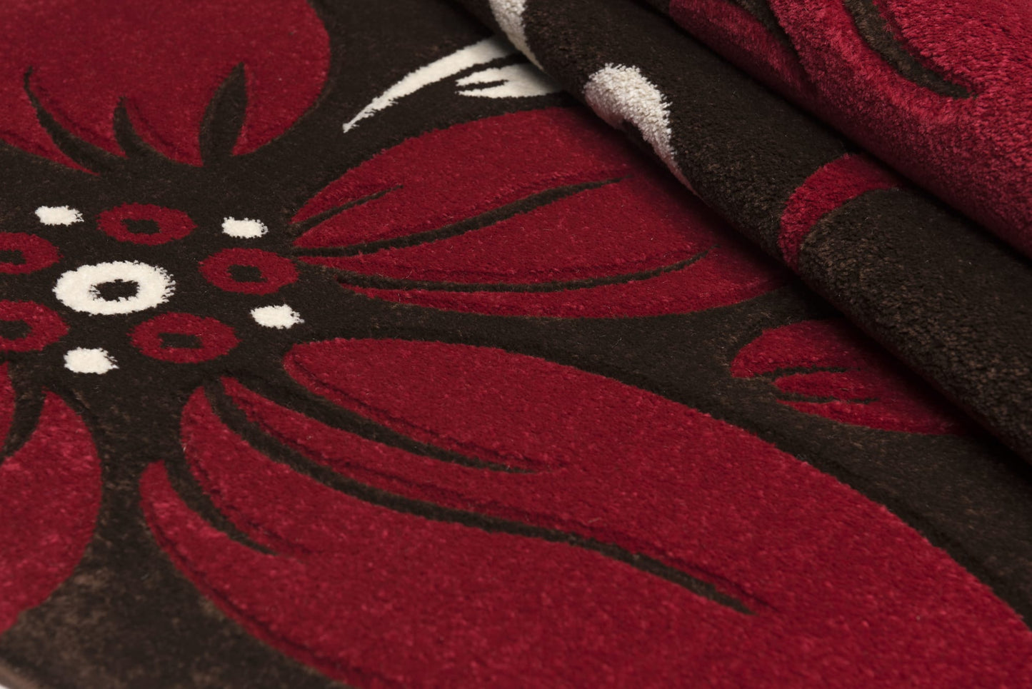 Liam Rug Choc-Red