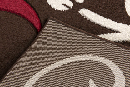 Liam Rug Choc-Red