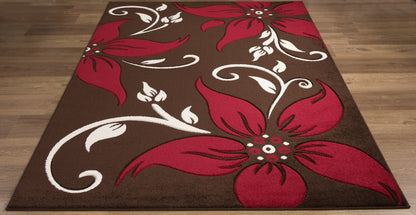 Liam Rug Choc-Red