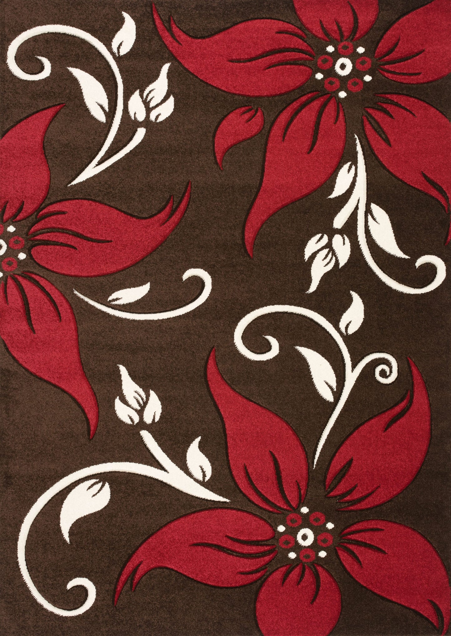 Liam Rug Choc-Red
