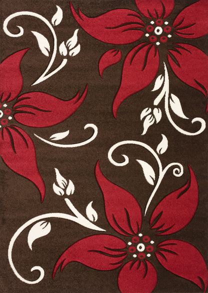 Liam Rug Choc-Red