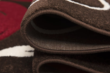 Liam Rug Choc-Red