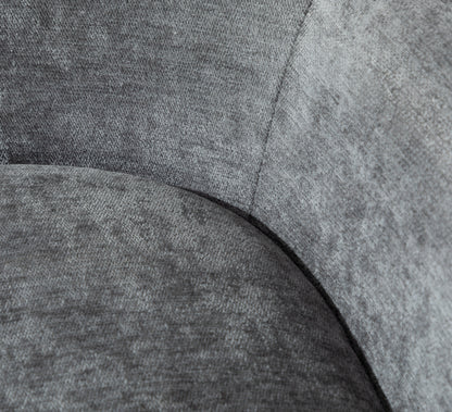 Morgan Chair + Footstool Dark Grey