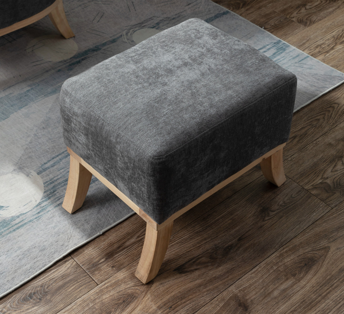 Morgan Chair + Footstool Dark Grey