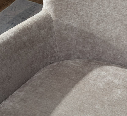 Morgan Chair + Footstool Light Grey