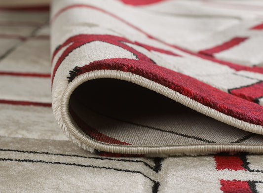 Harry Rug - Cream Red