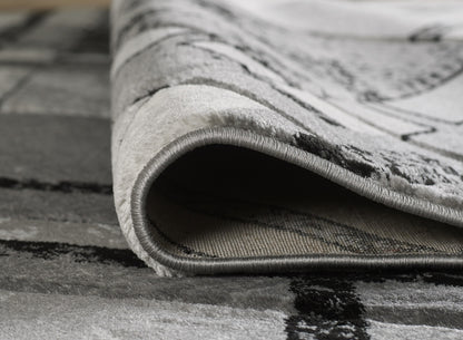 Ava Rug - Grey Black