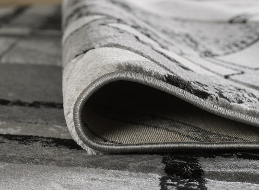 Ava Rug - Grey Black