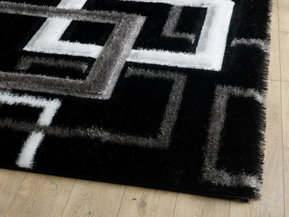 Amelia Rug - Black Grey