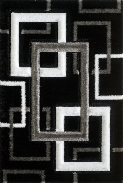 Amelia Rug - Black Grey
