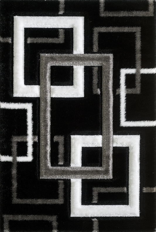 Amelia Rug - Black Grey