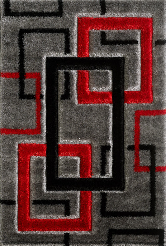 Isla Rug - Grey Red