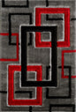 Isla Rug - Grey Red