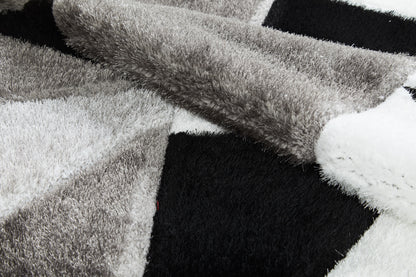 George Rug - Black Grey