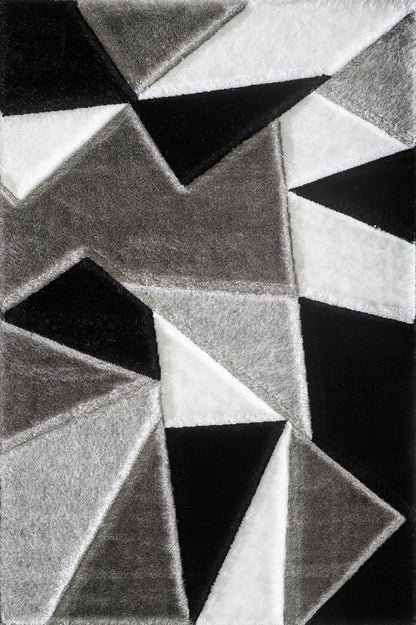 George Rug - Black Grey