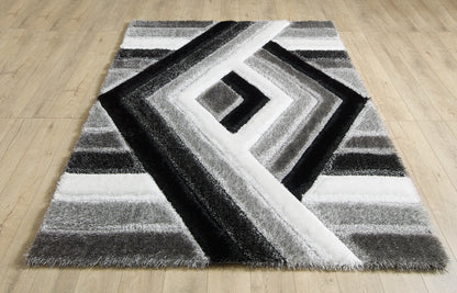 Grace Rug - Black Grey