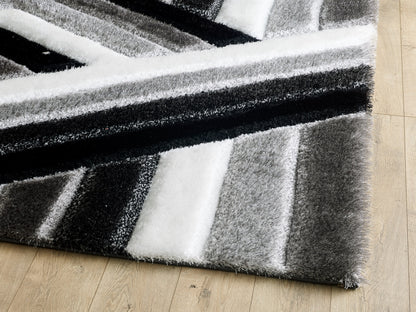 Grace Rug - Black Grey
