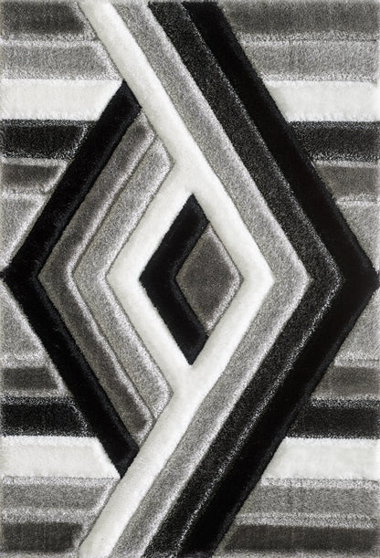 Grace Rug - Black Grey