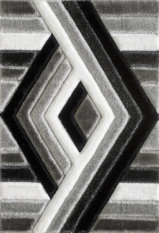 Grace Rug - Black Grey