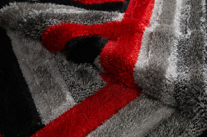Olivia Rug - Grey Red