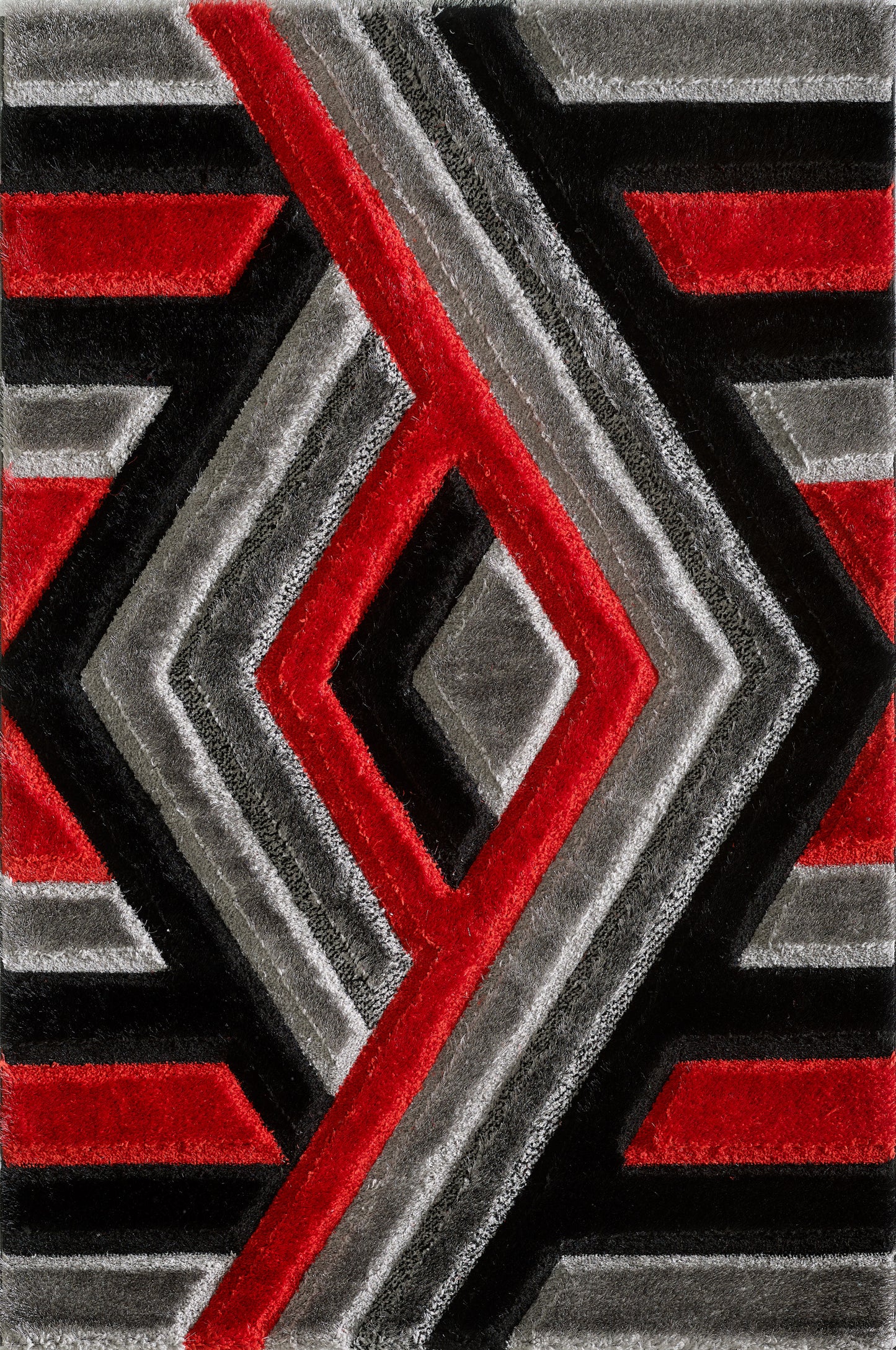 Olivia Rug - Grey Red
