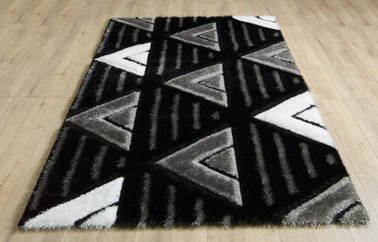 Ella Rug - Black Grey