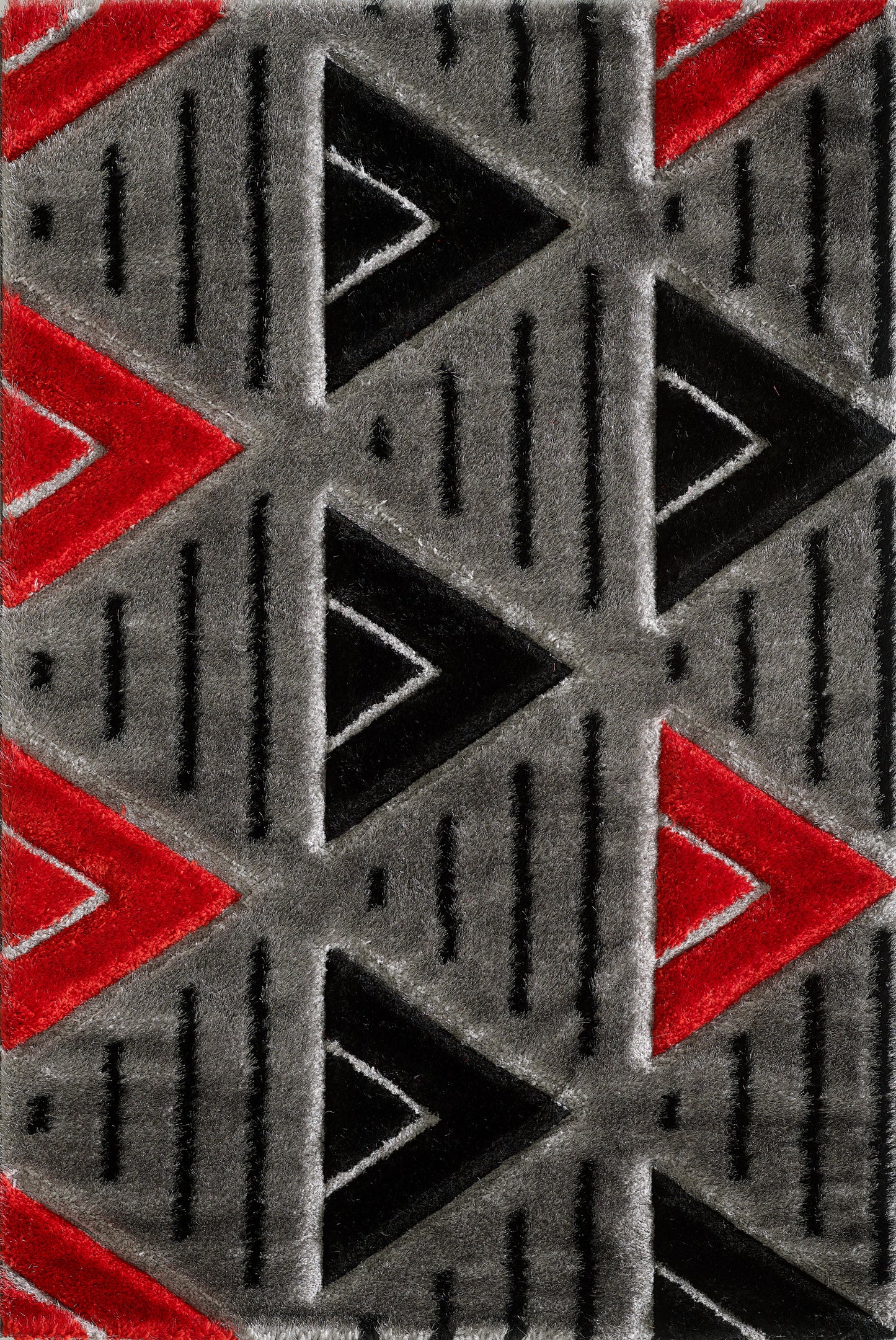 Olivia Rug - Grey Red