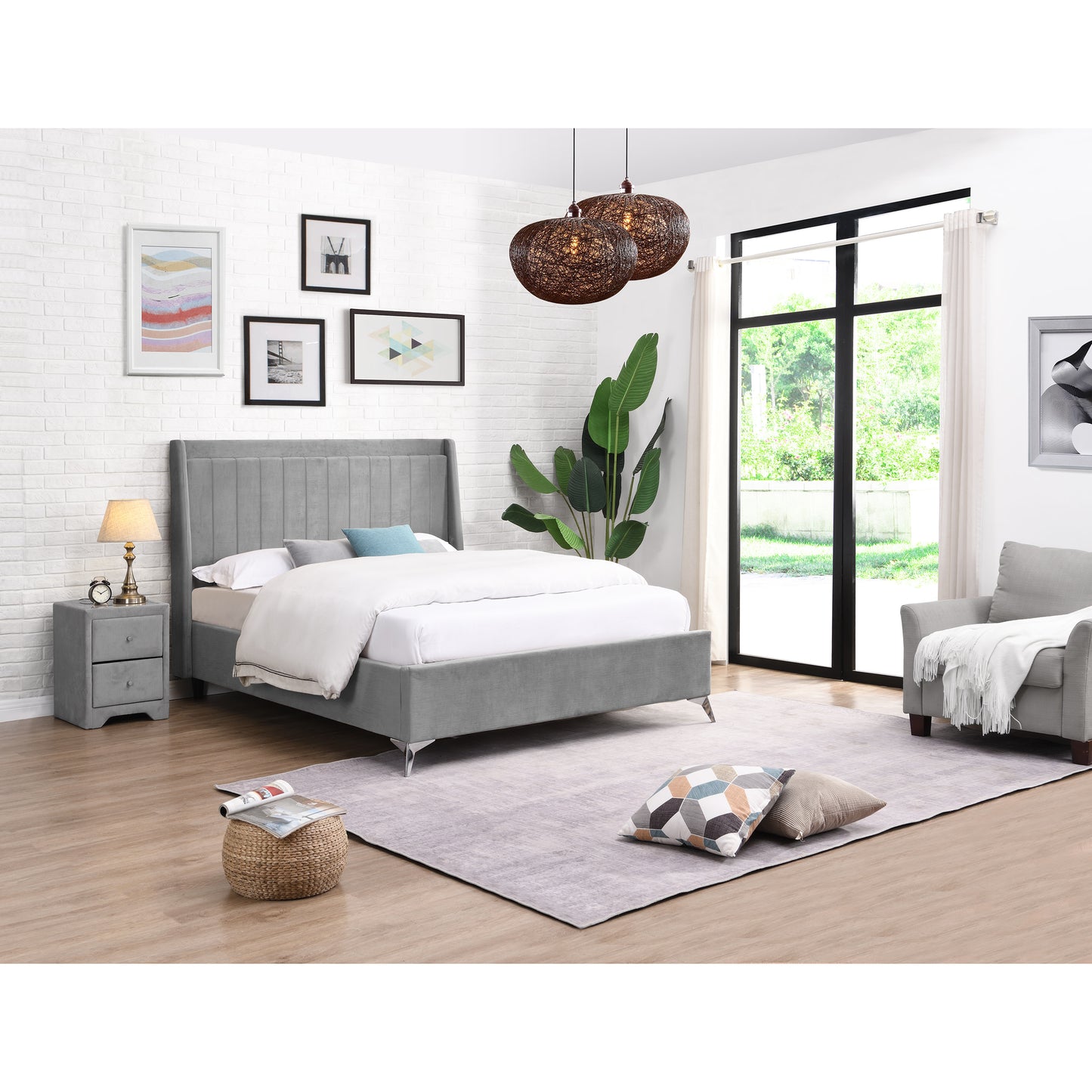 Isaac Bed Grey