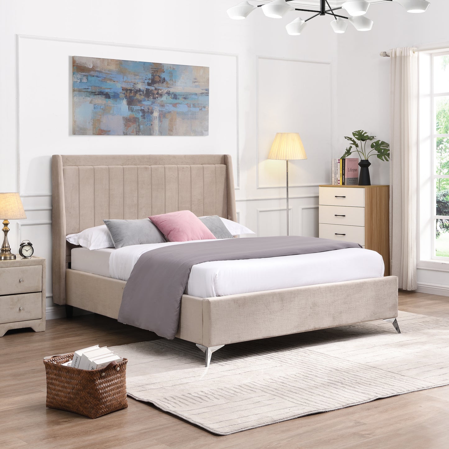 Isaac Bed Beige