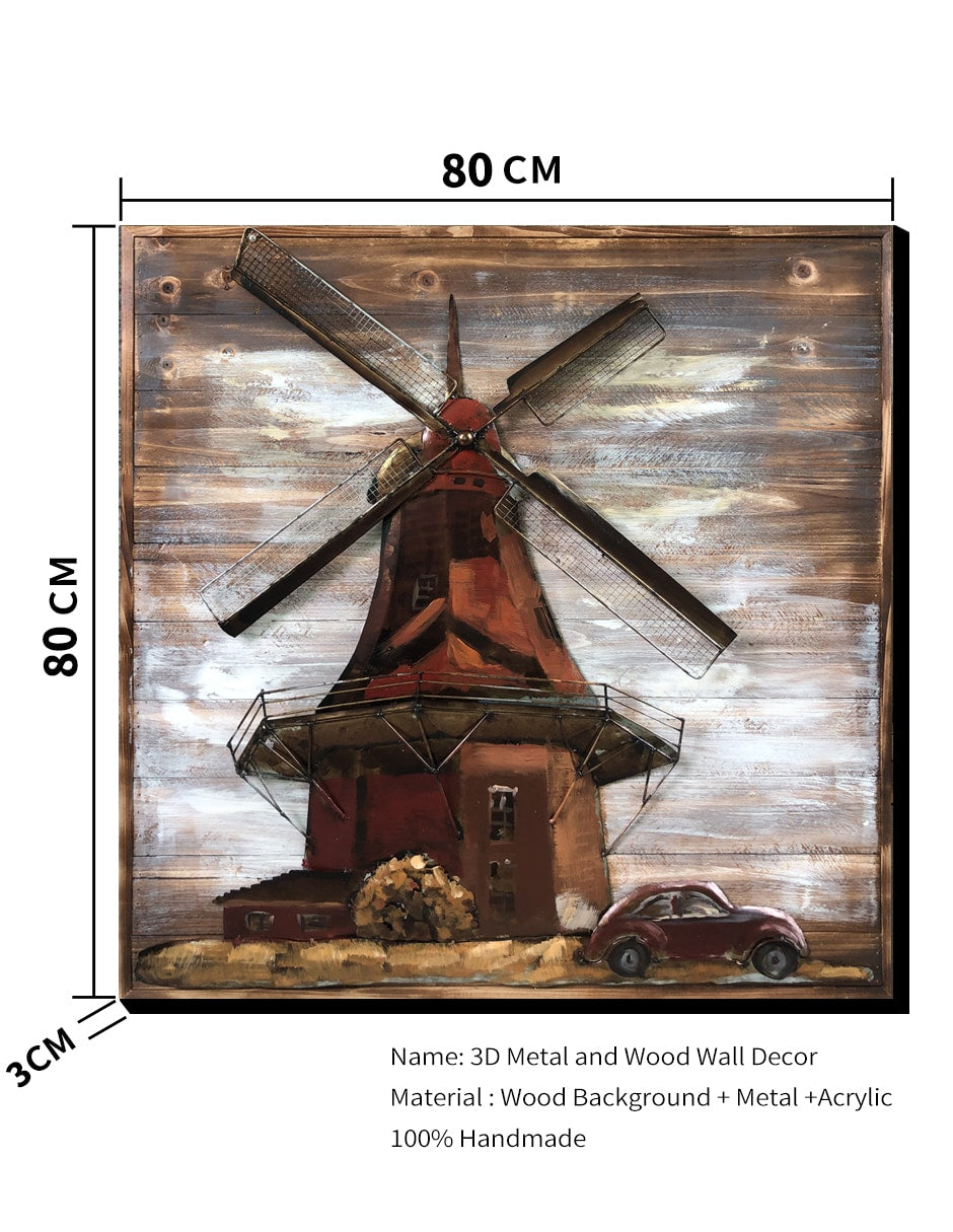 Rustic Windmill- 80X80 CM