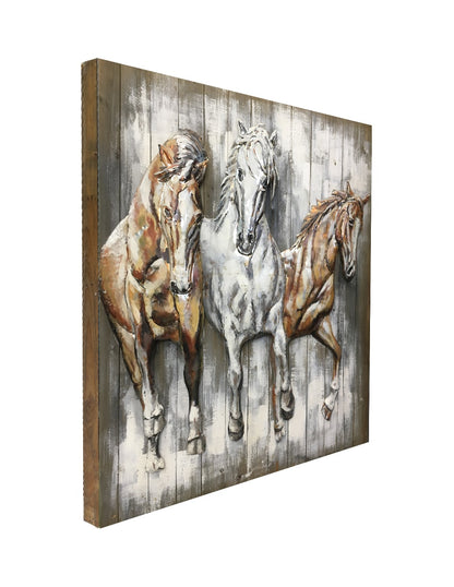 Equine Trio- 80X80 CM