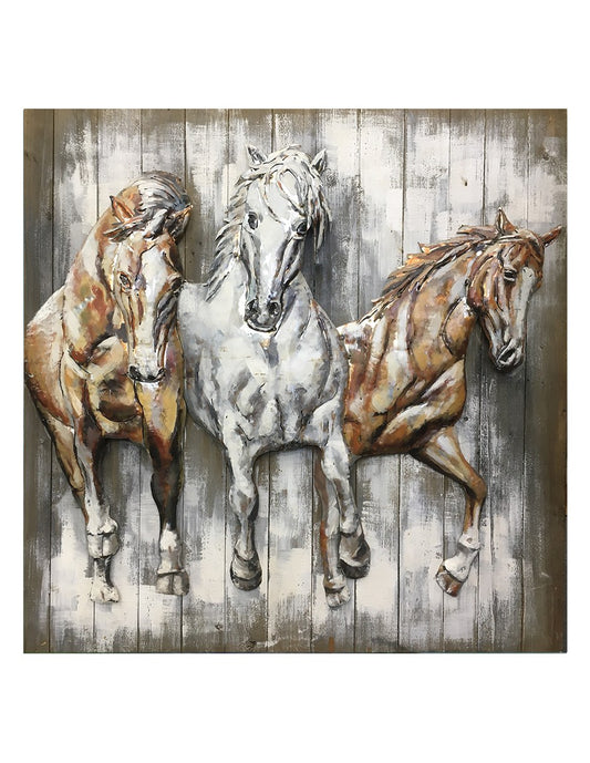 Equine Trio- 80X80 CM