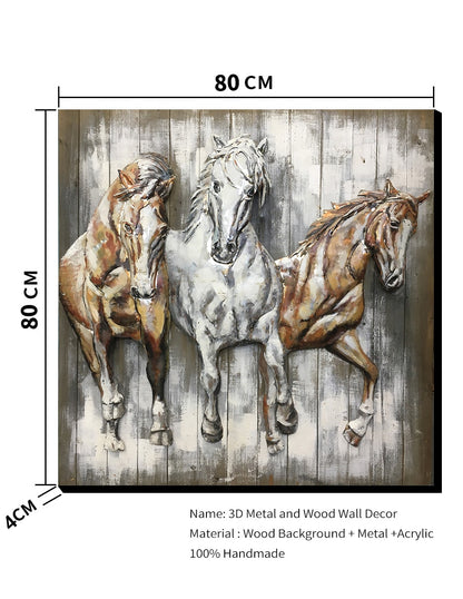 Equine Trio- 80X80 CM
