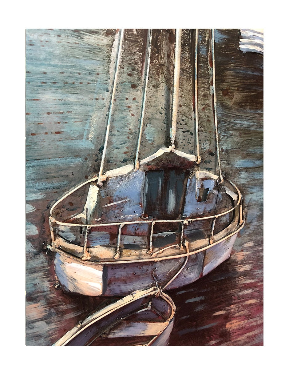 Serene Sailing- 80X80 CM
