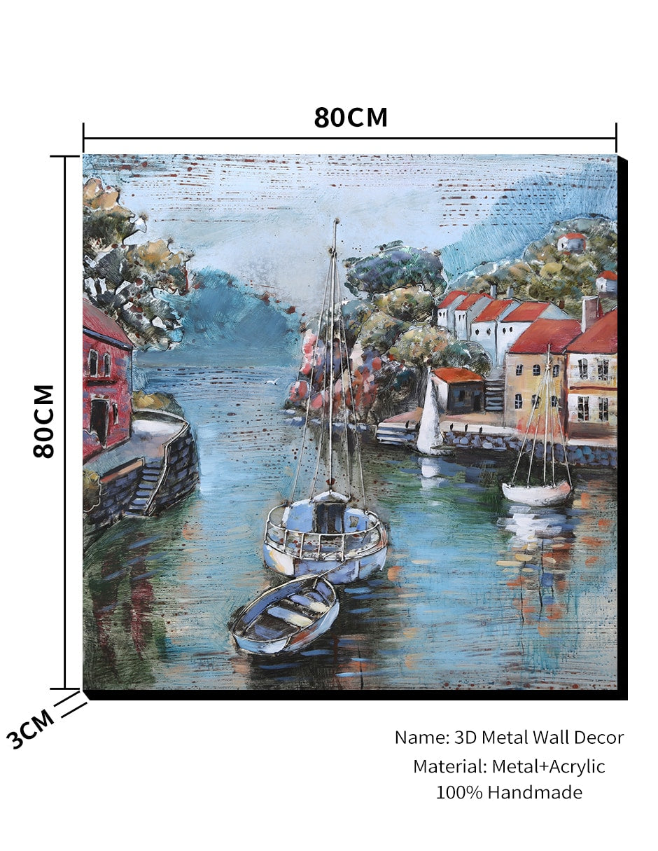 Serene Sailing- 80X80 CM
