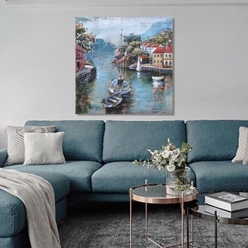 Serene Sailing- 80X80 CM