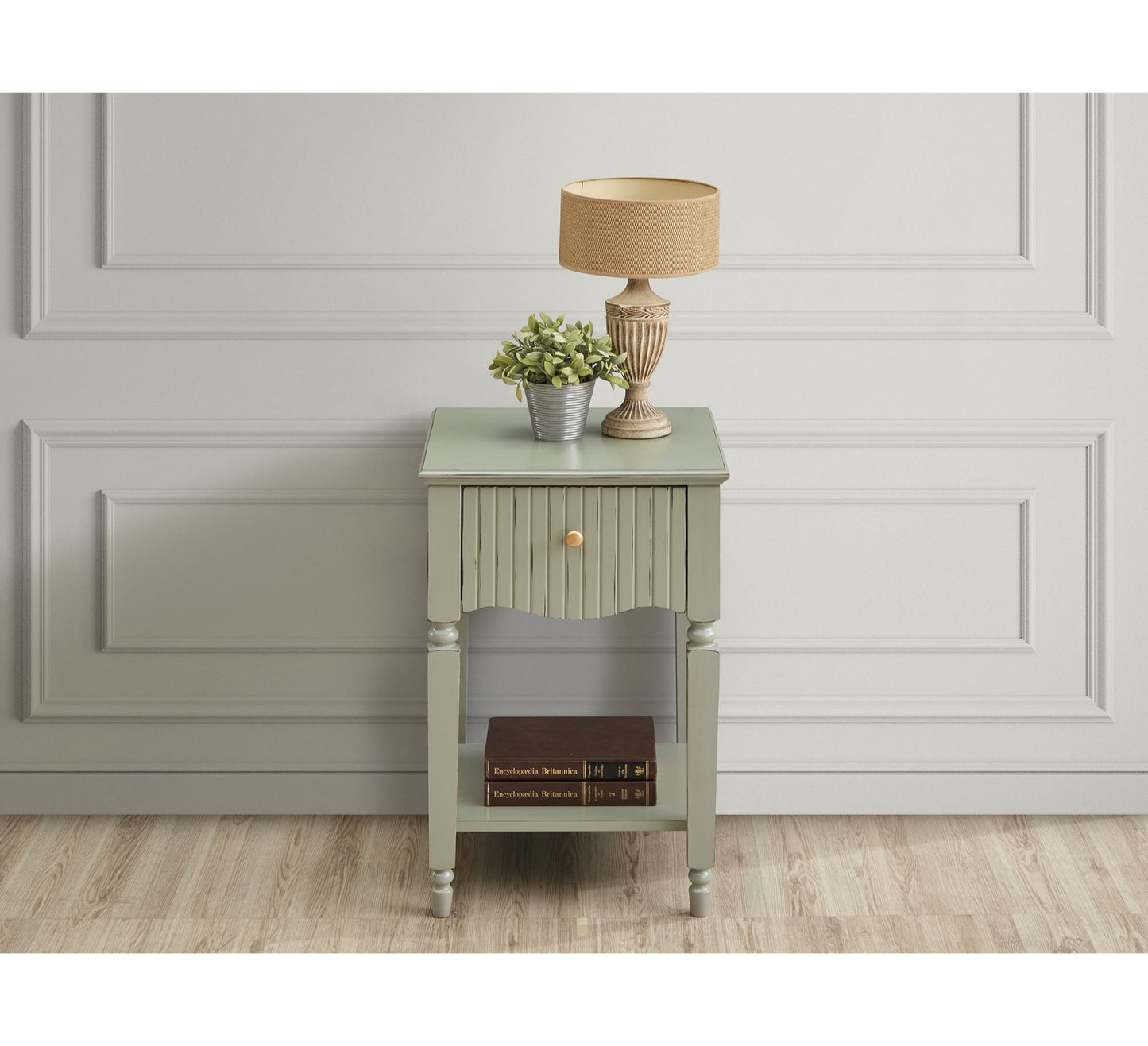 Dorchester Lamp Table - Olive Green