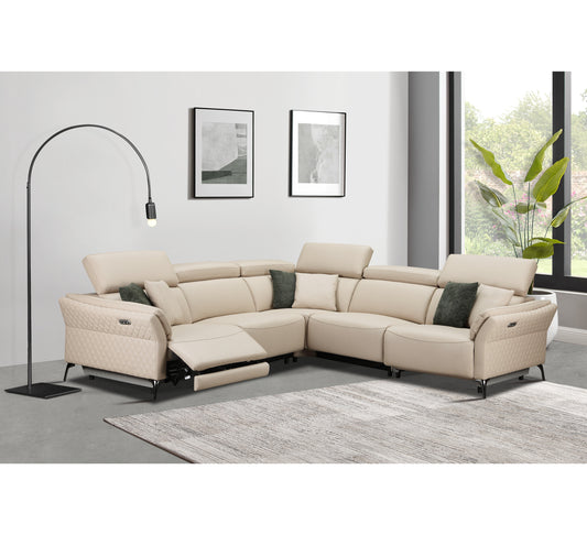 Samantha Electric Corner Suite (Cream)