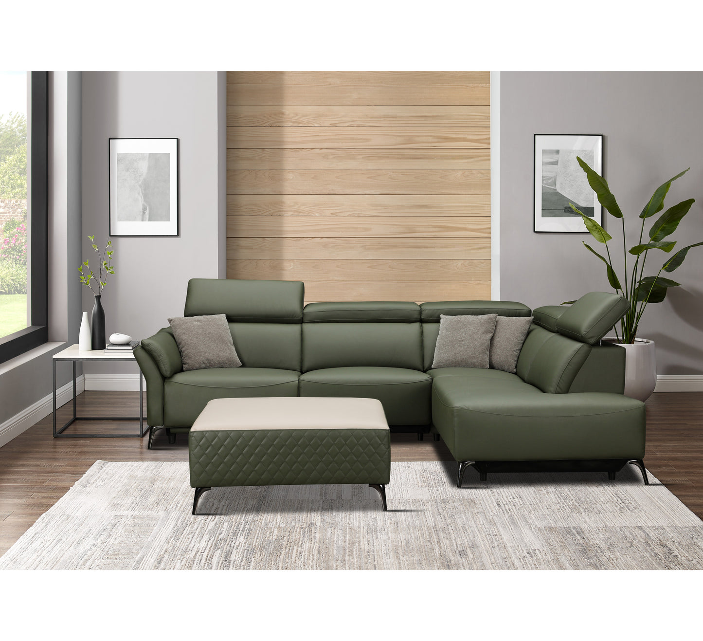 Samantha Electric Corner Suite (Forest Green)