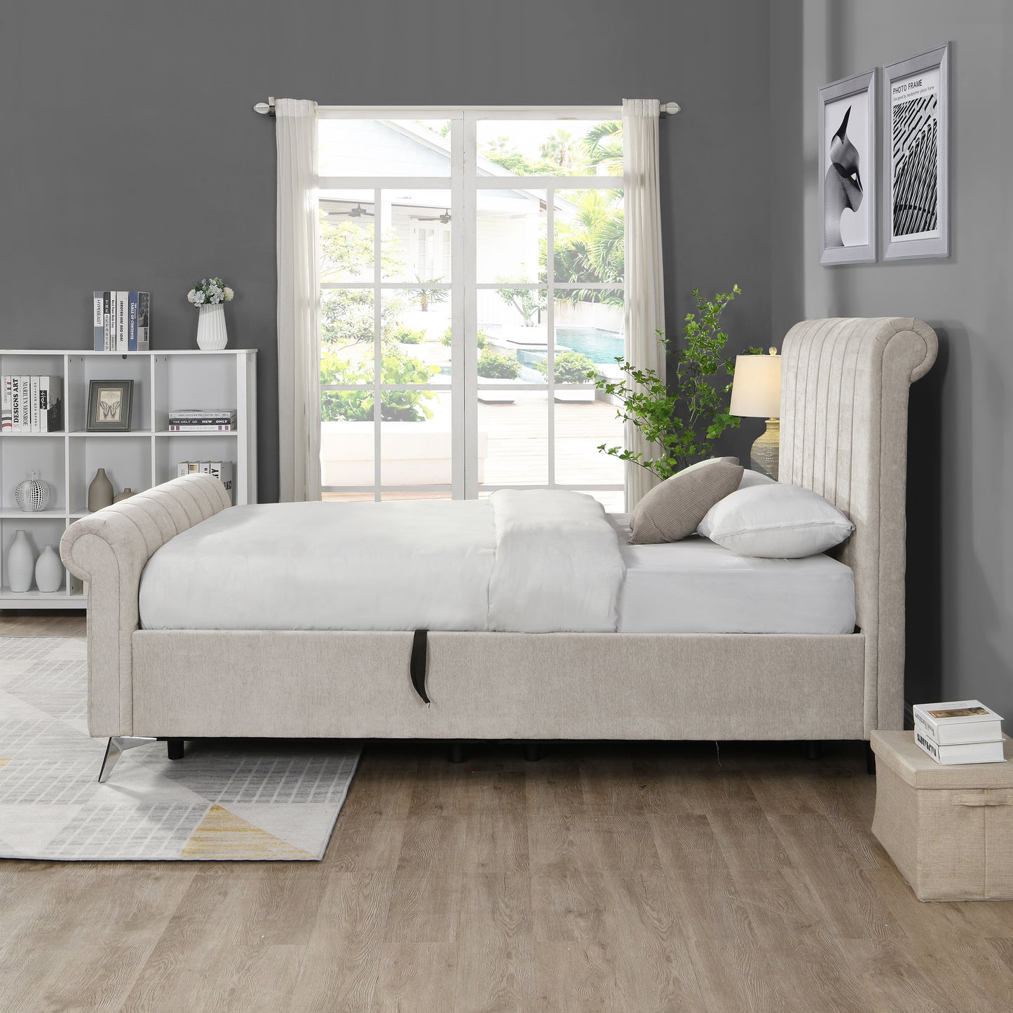 Casey Beige Gaslift Bed