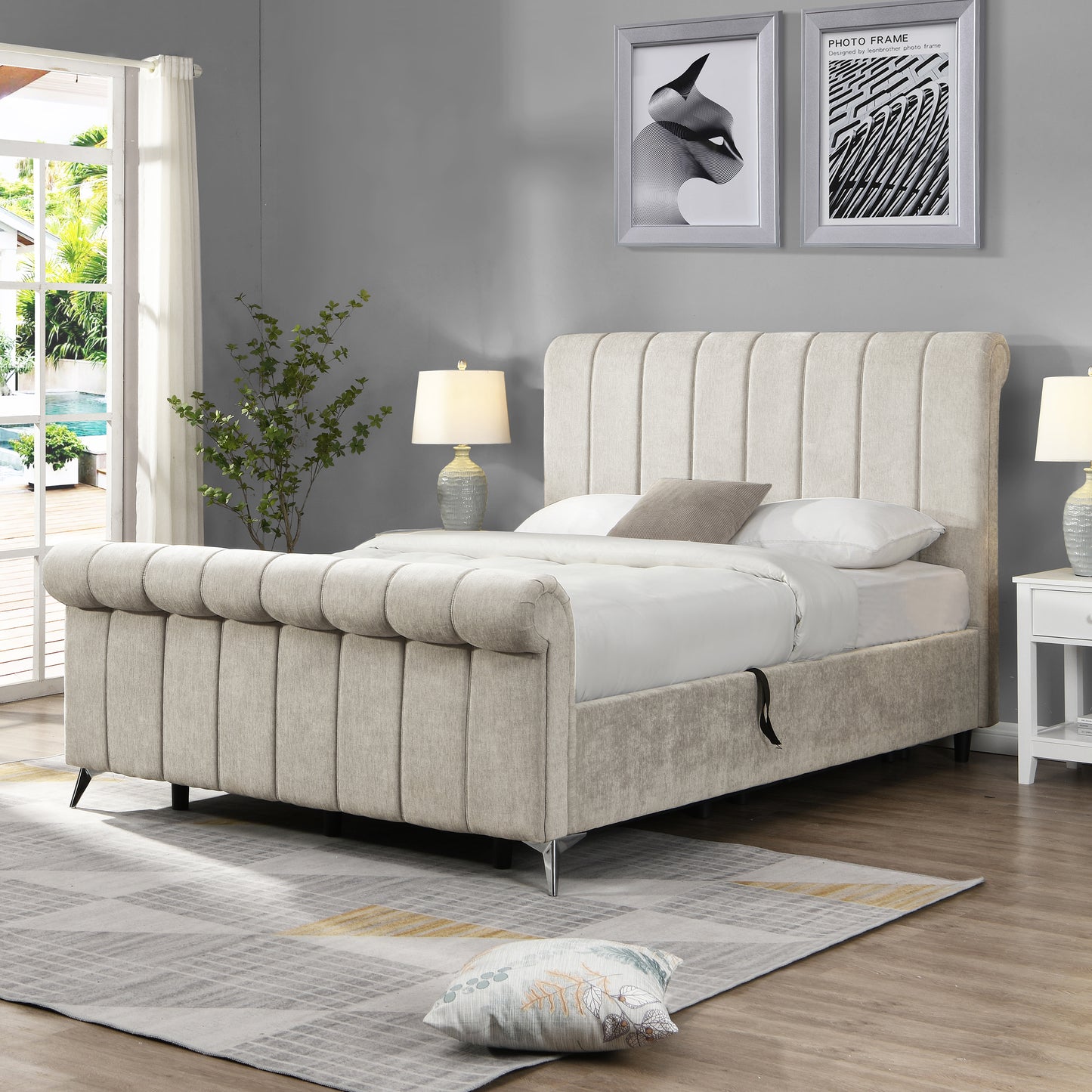 Casey Beige Gaslift Bed