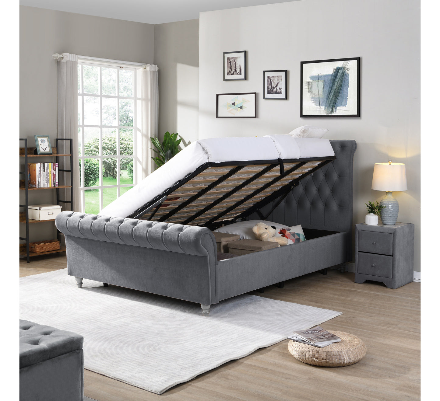 Quinn Grey Gaslift Bed