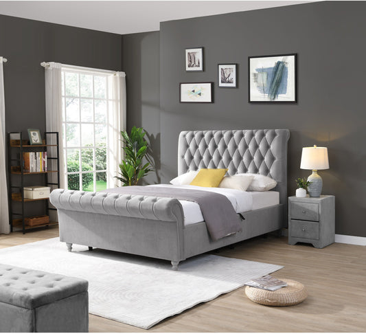 Quinn Silver Gaslift Bed